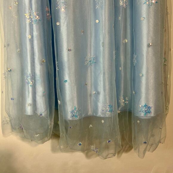 EleStory Women’s Tulle Snowflake Sequin Maxi Skirt Light Blue Size Small NWT - Picture 3 of 7